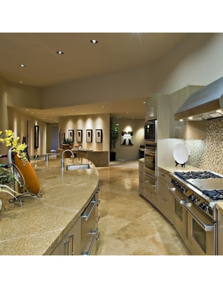 3154-Portafaretto LED da Incasso GU Rotondo Colore Bianco con Supporto Orientabile Oro-4