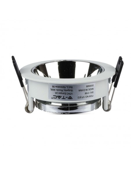 3156-Portafaretto LED da Incasso GU Rotondo Colore Bianco con Supporto Orientabile Cromato-7