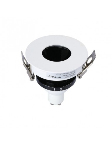 3157-Portafaretto LED da Incasso GU Rotondo Colore Bianco con Interno Nero-6