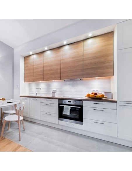 3158-Portafaretto LED da Incasso GU Rotondo Colore Bianco con Interno Oro-4