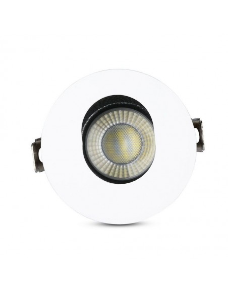 Portafaretto LED da Incasso GU10 Rotondo Orientabile con Foro Ovale Bianco con Interno Nero