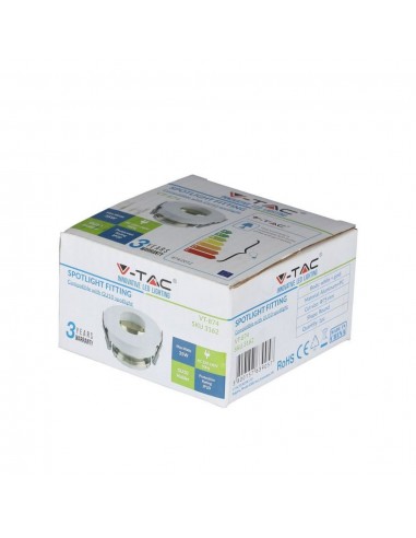 3162-Portafaretto LED da Incasso GU Rotondo Orientabile con Foro Ovale Colore Bianco con Interno Oro-3