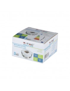 3163-Portafaretto LED da Incasso GU Rotondo Orientabile con Foro Ovale Colore Bianco con Interno Oro Rosa-1 2