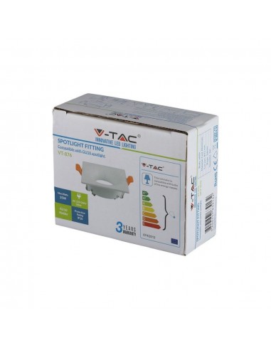 3170-Portafaretto LED da Incasso GU Quadrato Colore Bianco-2