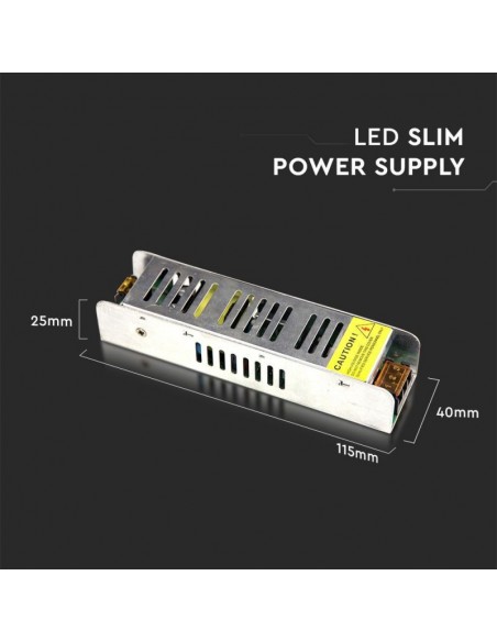 3228-Alimentatore Slim in Metallo  V A con  Uscita  IP-2