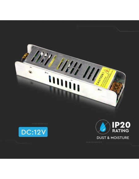 3228-Alimentatore Slim in Metallo  V A con  Uscita  IP-4