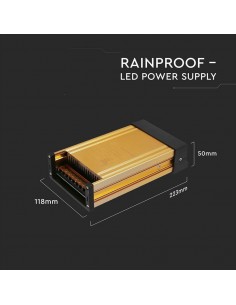 3233-Alimentatore in Metallo  V A con  Uscita e Ventola di Raffreddamento  IP-1 2
