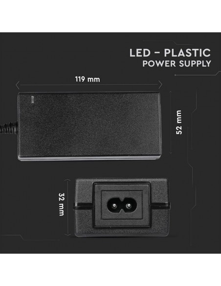3239-Alimentatore per Strip LED  V A Plug and Play con Jack  e Cavo m con Spina-3