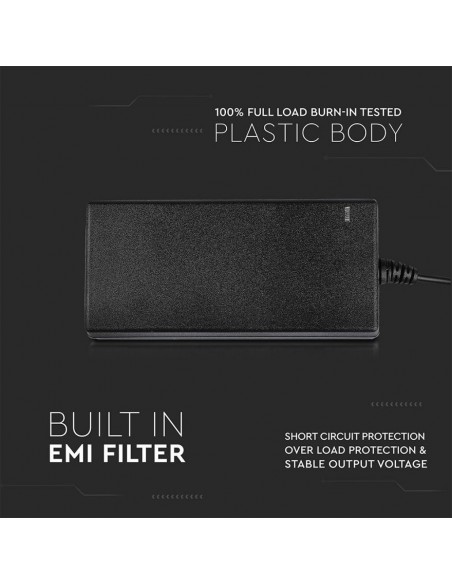 3239-Alimentatore per Strip LED  V A Plug and Play con Jack  e Cavo m con Spina-6