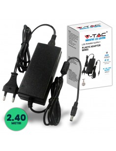 3240-Alimentatore per Strip LED  V A Plug and Play con Jack  e Cavo m con Spina-1