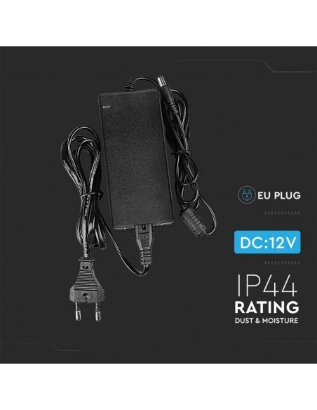 3240-Alimentatore per Strip LED  V A Plug and Play con Jack  e Cavo m con Spina-4