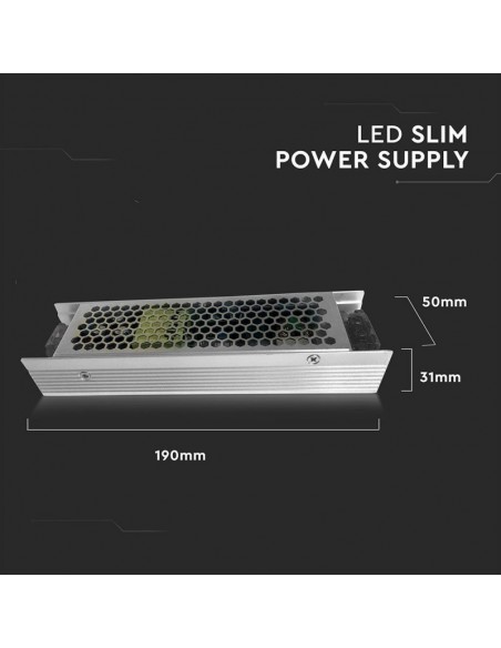 3243-Alimentatore Slim in Metallo  V A con  Uscita  IP-2