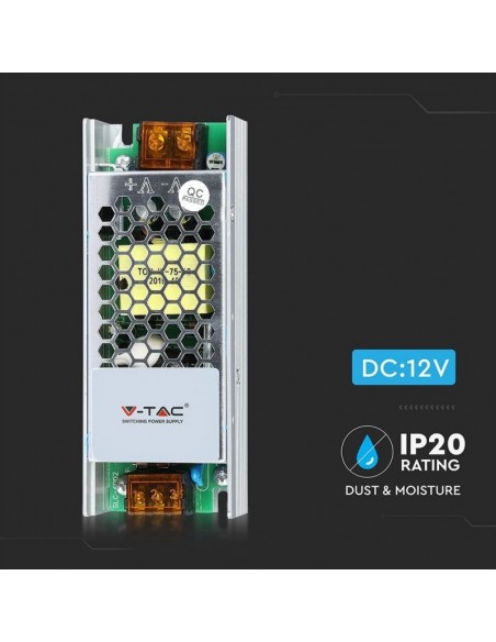 3247-Alimentatore Slim in Metallo  V A con  Uscita  IP-6