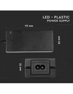 3249-Alimentatore per Strip LED  V A Plug and Play con Jack  e Cavo m con Spina-1 2
