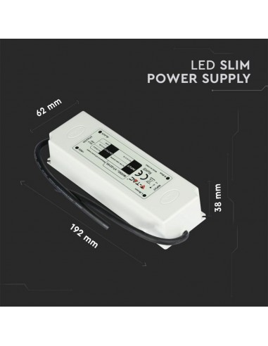 3250-Alimentatore in Plastica  V A con  Uscita e Cavi a Saldare Colore Bianco    Anni di Garanzia-3