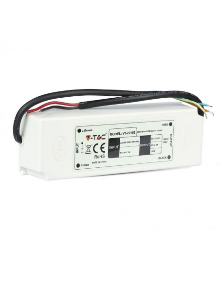 3250-Alimentatore in Plastica  V A con  Uscita e Cavi a Saldare Colore Bianco    Anni di Garanzia-7