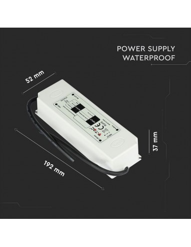 3251-Alimentatore in Plastica  V A con  Uscita e Cavi a Saldare Colore Bianco    Anni di Garanzia-2