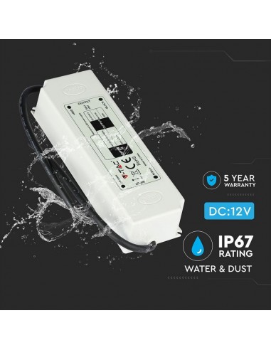 3251-Alimentatore in Plastica  V A con  Uscita e Cavi a Saldare Colore Bianco    Anni di Garanzia-3