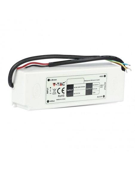 3252-Alimentatore in Plastica  V A con  Uscita e Cavi a Saldare Colore Bianco    Anni di Garanzia-1