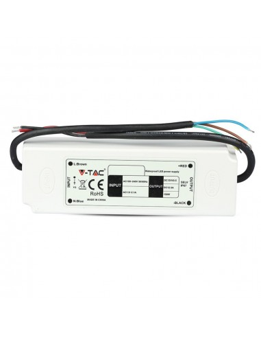 3252-Alimentatore in Plastica  V A con  Uscita e Cavi a Saldare Colore Bianco    Anni di Garanzia-3