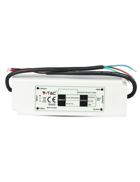 3252-Alimentatore in Plastica  V A con  Uscita e Cavi a Saldare Colore Bianco    Anni di Garanzia-3