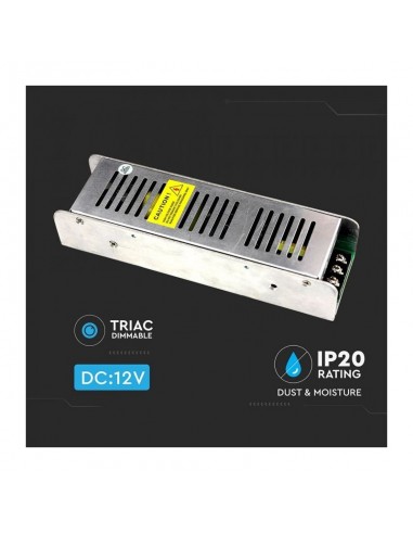 3256-Alimentatore Slim in Metallo  V A Morsetti a Vite con  Uscite  IP TRIAC Dimmerabile-4