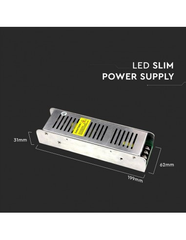 3257-Alimentatore Slim in Metallo  V A Morsetti a Vite con  Uscite  IP TRIAC Dimmerabile-3