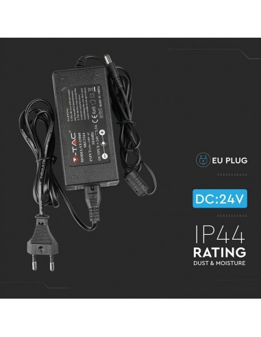 3264-Alimentatore per Strip LED  V A Plug and Play con Jack  e Cavo m con Spina-4