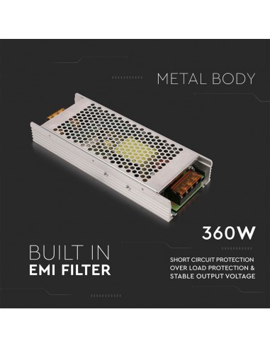 3274-Alimentatore Slim in Metallo  V A con  Uscite  IP-3