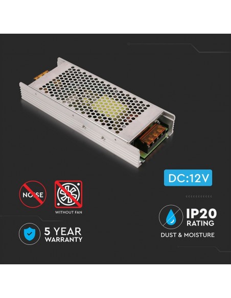 3274-Alimentatore Slim in Metallo  V A con  Uscite  IP-4