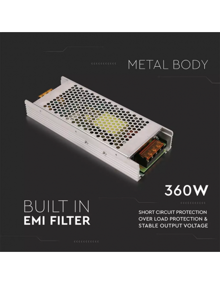 3275-Alimentatore Slim in Metallo  V A con  Uscite  IP-3