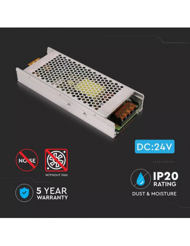 3275-Alimentatore Slim in Metallo  V A con  Uscite  IP-4