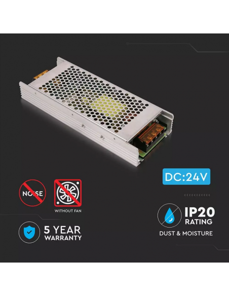 3275-Alimentatore Slim in Metallo  V A con  Uscite  IP-4