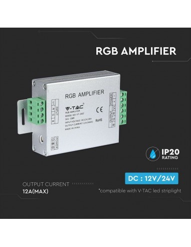 3309-Amplificatore di Segnale per Strip LED RGB  Canali -V A-3
