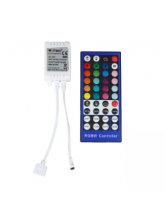 3326-Controller Dimmer Infrarossi IR per Strip LED RGBW  Canali V/V A con Telecomando  Tasti-1