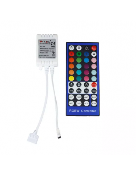 3326-Controller Dimmer Infrarossi IR per Strip LED RGBW  Canali V/V A con Telecomando  Tasti-1