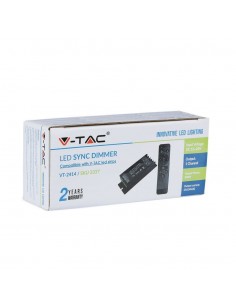 3337-Controller Dimmer Wireless RF GHz per Strip LED Monocolore  Canale V/V A Sync RJ con Telecomando  Tasti-1 2