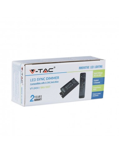 3337-Controller Dimmer Wireless RF GHz per Strip LED Monocolore  Canale V/V A Sync RJ con Telecomando  Tasti-2
