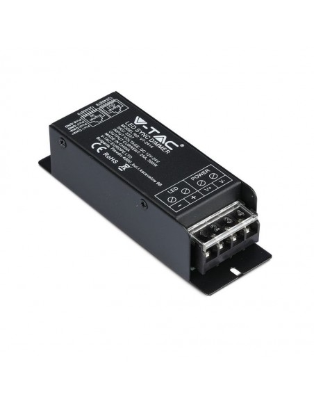 3337-Controller Dimmer Wireless RF GHz per Strip LED Monocolore  Canale V/V A Sync RJ con Telecomando  Tasti-7