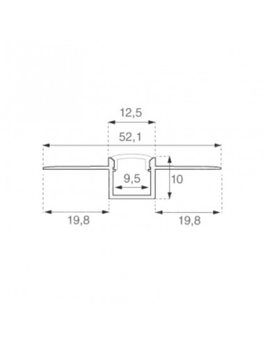 3360-filo Lineare da Incasso Cartongesso per Strip LED -2