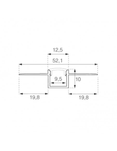 3360-filo Lineare da Incasso Cartongesso per Strip LED -2