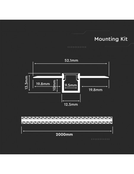 3360-filo Lineare da Incasso Cartongesso per Strip LED -3