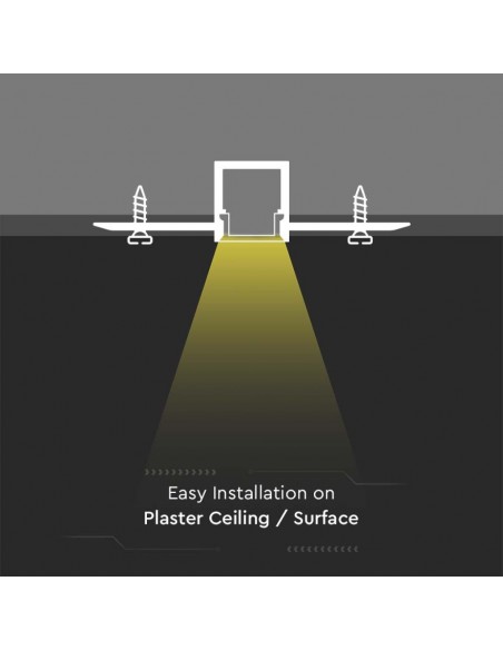 3360-filo Lineare da Incasso Cartongesso per Strip LED -4