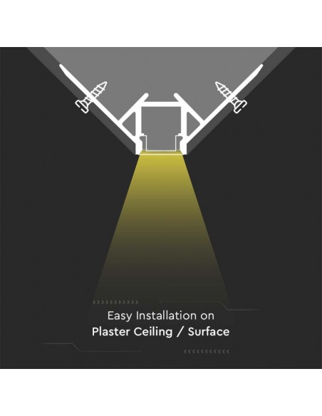 3361-filo Angolare Esterno da Incasso Cartongesso per Strip LED -3