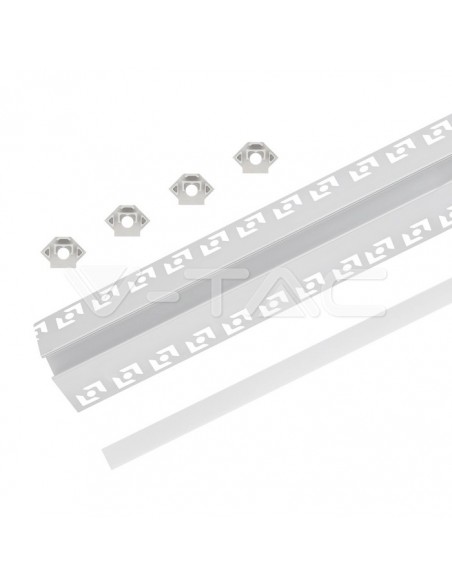 3361-filo Angolare Esterno da Incasso Cartongesso per Strip LED -5