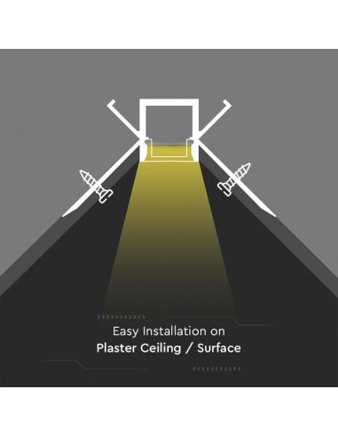 3362-filo Angolare Interno da Incasso Cartongesso per Strip LED -3