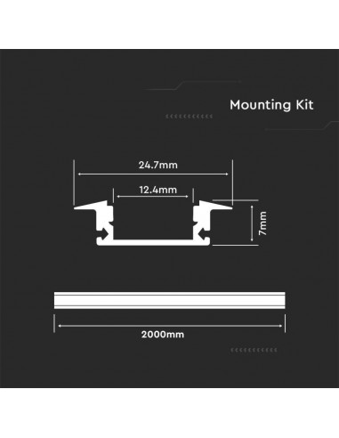 3368-filo Lineare da Incasso per Strip LED -3