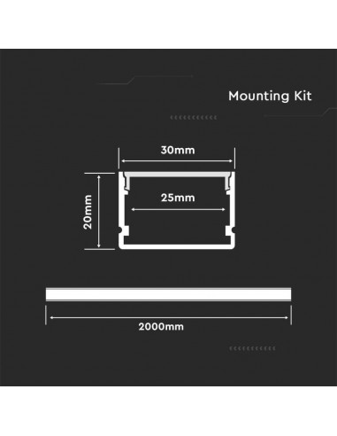 3371-filo Lineare per Strip LED fino a mm-3