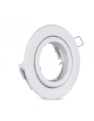 3469-Portafaretto LED da Incasso Rotondo GU e GU MR Colore Bianco Orientabile-6
