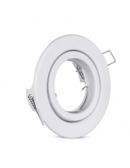 3469-Portafaretto LED da Incasso Rotondo GU e GU MR Colore Bianco Orientabile-6